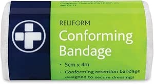 Reliance Medical 5cm X 4m Bandage Conforme Reliform Blanc - Paquet De 10