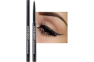GEEWHILE Coloured Eyeliner Black Liquid Eyeliner Waterproof Matte Eyeliner Pencil, All Day Long-Lasting Eye Liners Sweat Resistant Eyeliner Pencil for Makeup Tool (Black)