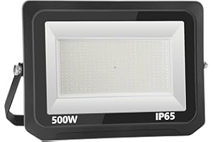 BAPRO 500W Focos LED Exterior, 50000LM Alto Brillo Proyector LED Exterior IP66 Impermeable, 3000K Blanco Cálido Focos LED Floodlight Exterior Iluminación de Seguridad para Jardín, Garaje, Hotel, Patio