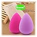 VMAGIC 2Pcs Premium Pro Makeup Sponges Beauty Sponge Blender for Flawless, Applicator, Highlight and Foundation (Purple + Pink)