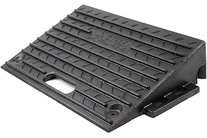 Street Solutions UK Rubber Kerb Ramps 4 Inch | Heavy Duty Mobility Threshold Ramps for Wheelchairs, Cars Vehicles, Caravan, Scooter Wheels, Skateboard, Motorcycle, Disabled Chair & Dog | 1 Ramp