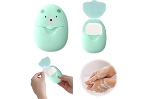 Fychuo Travel Soap Sheets Portable Soap Flakes Box Backpacking Essentials Disposable Travel Wash Hand Foaming Soap Cases On The Go Camping Accessories Hiking Cleaning Products Green