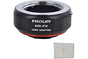 PHOLSY Objektivadapter Kompatibel mit Minolta Rokkor MD/MC/SR Objektiv auf Fujifilm X Mount Kameragehäuse, MD auf FX, MD auf Fuji X