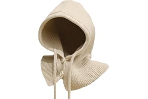 Vossmi Cappelli Donna Invernali con Cappuccio Balaclava Scaldacollo Berretti in Maglia Balaclava Knit Beanie Skull cap Passamontagna Scalda Collo Sciarpa Cappello