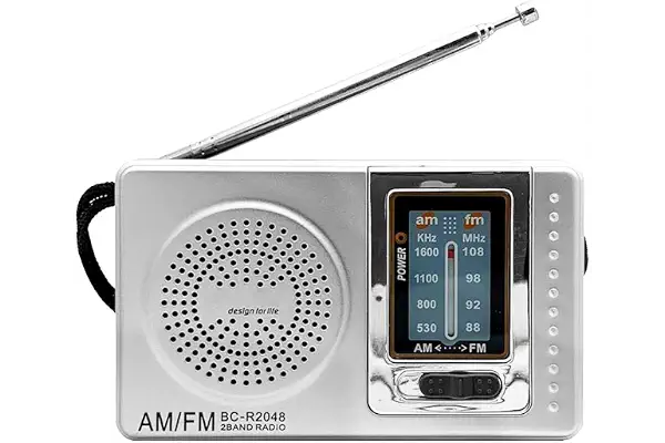 OcioDual Radio de Mano BC-R2048 Analógica Mini Sintonizador Am/FM Altavoz Integrado Conector para Auriculares Jack 3.5mm