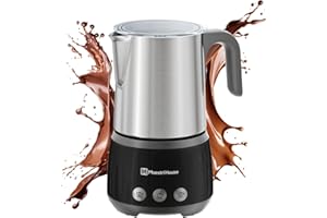 Maestri House Montalatte, 500ml Elettrico 4-in-1, 600W Smart Touch Control per Latte Caldo e Freddo, Funzione Memoria per Latte, Latte Caldo, Cioccolata Calda, BasicFro 500
