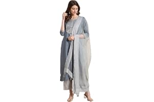 KARTUTVA Kurta-Set für Damen mit Dupatta indischen Partykleidung Kurti Tops mit Palazzo Hosen Set
