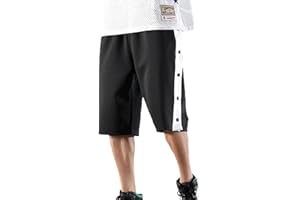 BBTRE Short de fitness décontracté pour homme avec bouton pression sur le côté, pantalon de sport, short d'entraînement de basket-ball