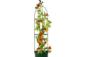 PEOSEVI Traliccio per Piante da Giardino, Supporto per Piante Rampicanti, Traliccio da Giardino con Obelisco A Torre, Traliccio per Piante in Vaso Obelisco Rotondo per Interni, Leggero, (95/120/145 Cm)