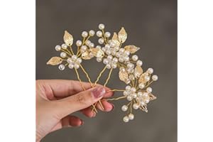 YOUNLEN Silver Wedding Crystal Hair Vines Flor Hoja Tocados Accesorios, Accesorios para el Cabello de Diamantes de Imitación, Tocados de Boda Invitada, Tocados de Novia (oro)