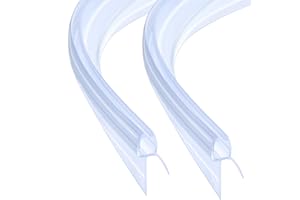 ITTISO Pre Curved Shower Screen Seal Strip 2 x 90 cm for 4mm/5mm/6mm Glass Thickness Curved Shower Door Seal Strip Covers up to 20mm Gap Replacement Shower Cubicle Quadrant