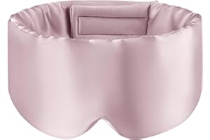 SSKHE Mascherina per dormire in seta, unisex, in raso, oscurante, per bambini, per casa, sonno, viaggi, lavoro, pisolino, yoga, snooze, insonorizzante, rinfrescante, per gli elementi essenziali in
