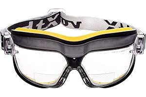 voltX DEFENDER (TRANSPARENTE +3.0) Gafas de seguridad bifocales compactas y ventiladas, safety goggles Certificado CE EN166FT, Con revestimiento antiempañamiento