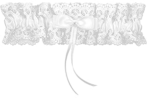 Brudstrumpeband med vit spets och rosett, bröllopstrumpeband, damspetsbenstrumpeband, benring, brudtärna bröllopstillbehör för brud, halloween, möhippa