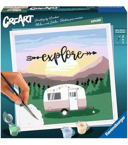 Ravensburger - CreArt Serie D: Gattini, Kit per Dipingere con i Numeri, Contiene una Tavola