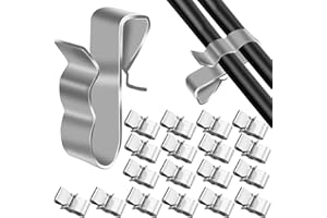 BANTI Clips Câbles Clips de Fil Métallique Remorque Cadre de Câble Pince en Acier Inoxydable Cavalier Cable Electrique Clips Rangement de Câble pour Panneau Solaire Photovoltaïque 50Pcs