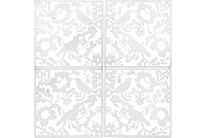 ALNEMY 12 Stück Hängender Raumteiler, 40x40cm DIY Raumteiler Bildschirm, Paravent Raumteiler Hängepaneel Raumteiler Trennwand Hängend,DIY Art Deco Raumteiler (Weiß)