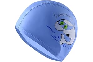 TODREMOU Czepek pływacki dla chłopców i dziewczynek w wieku 3-10 lat