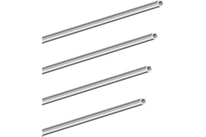 LAVMHAB Tubo in acciaio inossidabile 304, diametro esterno 6 mm x spessore 1,0 mm, lunghezza 300 mm, tubi rotondi in acciaio inossidabile senza saldatura (4 pezzi)