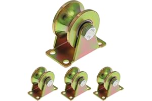 Skelang U Groove Gate Wheel 50mm, Rigid Track Castor, Sliding Gate Roller for Inverted Track, Industrial Machine, Rolling Gate, Load Capacity 300kg Per Wheel, Pack of 4