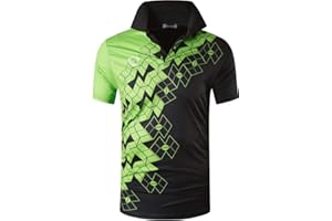 jeansian Men's Short Sleeve Polo T-Shirts Wicking Breathable Running Training Sports Tee Tops LSL195