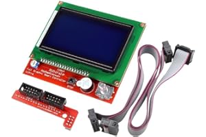 DollaTek Kit de controlador de impresora 3D Rampas 1.4 + Controlador de pantalla inteligente gráfica completa + A4988 Controlador de motor de velocidad gradual para RepRap