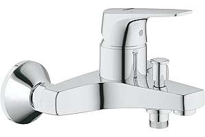 Grohe 23756000 BauFlow bateria wannowa, montaż ścienny z przełącznikiem, chrom