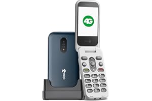 Doro 2820 4G Unlocked Basic Mobile Phone For Seniors With Loud And Clear Sound, Large Buttons, Camera, Assistance Button And USB C Charging With Cradle [UK And Irish Version]