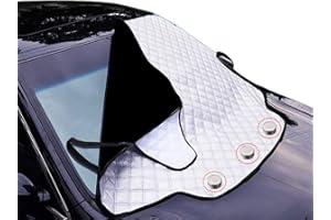 Windscreen Cover, URMI Car Windscreen Cover Frost Magnetic Car Protector Cover for Winter Windshield Ice Cover Front Window Sunshades Protector Fits for SUV and Trucks Cars (190×126 CM)