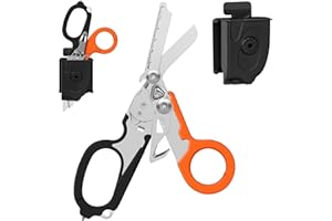 FLRMINGIGIGI Trauma Scissors Emergency Shears with Strap Cutter and Glass Breaker Foldable Stainless Steel Scissors for Outdoor Camping Rescue Scissors Tools