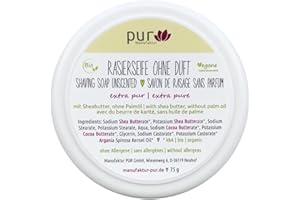 ‎PUR MANUFAKTUR Rasierseife bio verschiedene Sorten 75 g pur Manufaktur (ohne Duft)