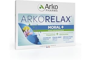 Arkopharma - Arkorelax Moral+ | Humeur positive - Équilibre émotionnel - Réduction de la fatigue - Sans dépendance | 15 jours - 30 comprimés