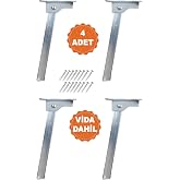 İYİMİ Profil Yer Sofrası Mobilya Katlanır Laptop Sehpa Ayağı Set 20 cm (4'l&uuml;), Profil Yer Sofrası 20 CM