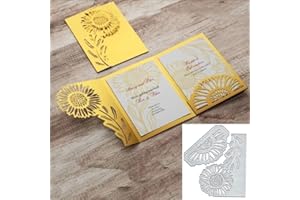 TINGZVEN Flower Border Metal Die Cuts, Flower Border Cutting Dies Cut Stencils DIY Scrapbooking Cards Decorative Embossing Paper Dies for Album Card Scrapbooking Making