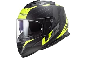 LS2, Kask motocyklowy STORM II NERVE M.Nero H-V Żółty, L
