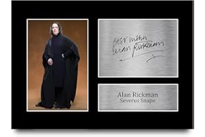 HWC Trading A4 Alan Rickman Severus Snape Harry Potter Geschenke gedrucktes signiertes Autogramm Bild für Film-Fans