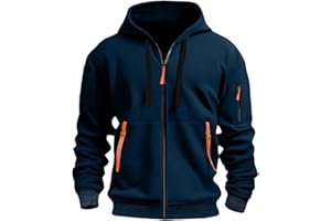 GÉNÉRIQUE Sweat A Capuche Homme Sweatshirts Pull Polaire Marque Chaude Militaire Manches Longues Sweat-Shirts Zippé De Sport Grandes Tailles Veste De Travail Avec Capuche Hoodie Pour Hiver Et Automne S-5xl