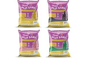 Rainbow Eco Play – Coloured Assorted Sand – 20kg - 100% Natural - Play Sand Art Kits for Kids – Childrens Craft - 4x5kg