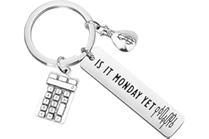 FAADBUK Funny Stock Market Trader Keychain Trader Banker Gift is It Monday Yet Jewelry Financial Analyst Advisor Keychain Stock Speculation Gift