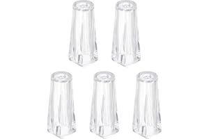 QUARKZMAN Cordón Perillas, Transparente Plástico Cable Borla Gotas Tirar Final Colgante para Ventana Persianas Sombra Cortina Artesanía, 1.3x0.5" 5uds