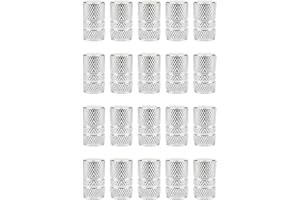 SENZEAL 20 Piezas Tapones de Válvula de Neumático Aluminio Tapones Ruedas Coche Universal Estilo Redondo Tapon Valvula Rueda para Coche Camión Motocicleta Bicicleta (Plata)