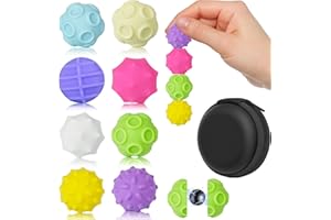 Tangdudu 8 Stück Magnetic Sensory Fidget Ball Toy, Magnetkugeln Stressball Silikon Sensorik Spielzeug, Tragbares Magnetische Kugeln für Erwachsene & Kinder, Anti-Stress Fidget Toys für Stress, Angst