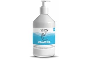 Upraw Scottish Salmon Oil For Dogs, Cats, Horse - Fish Oil Food Treats Supplement for Coat, Immune Support, Itchy Skin, Joint & Brain Health contains Omega 3, 6 & 9 (500ml)