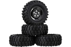 KEEDA RC Rubber Tyres 1.9 Inch Plastic Wheels Rims for 1/10 RC Rock Crawler Car SCX10 D90 CC01 TF2 TRX4 Parts (96 mm)