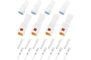 VGOL 10 set di connettori JST a 2 pin, maschio e femmina, con terminali impermeabili, cavi ad incastro rapido, adatti per motociclette e scooter