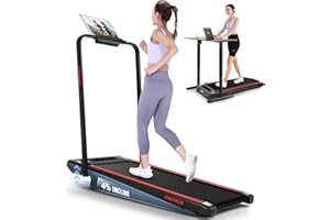 Tapis de Marche Pliable ANCHEER 4 en 1 Tapis de Course Inclinable, Tapis Roulant avec Inclinaison | 1-12 km/h | Télécommande | 2s Pliable