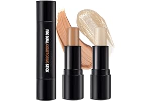 ‎ONLYOILY ONLYOILY Kontur Stift Highlighter,Concealer Contouring und Highlighter in einem, 2 Colour Make up Concealer contouring stift, Bronzer, Kontur stift Und Highlighter Make-Up Für Jeden Hauttyp (#06)