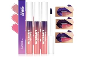 Baorder 3 Pcs Peel Off Lip Stain Lip Tint Set,Long-Lasting Peel Off Matte Lip Gloss,Matte Liquid Lipstick Nude Waterproof Lip Stain Non-stick Cup Peel Off Lip Liner Lip Makeup