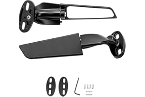 LETGOING Specchio Stealth moto per Ninja ZX6R ZX10R 250 YZF R1 R3 R125 R15 R6 R25 Specchio alare 360° rotante regolabile moto specchio laterale