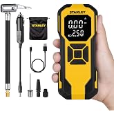 STANLEY SXIF0101 12V / Şarjlı Li-ion 150 PSI Dijital G&ouml;stergeli Akıllı Lastik Şişirme Pompası+ Powerbank + SOS + Led Lamba